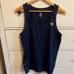 Fitted Sleeveless Blue Tank Top